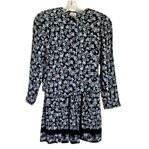 Neiman Marcus Silk Skirt Set Vintage Floral Size 4